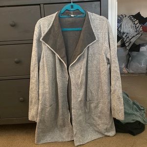 Loft XL grey blazer sweater cardigan